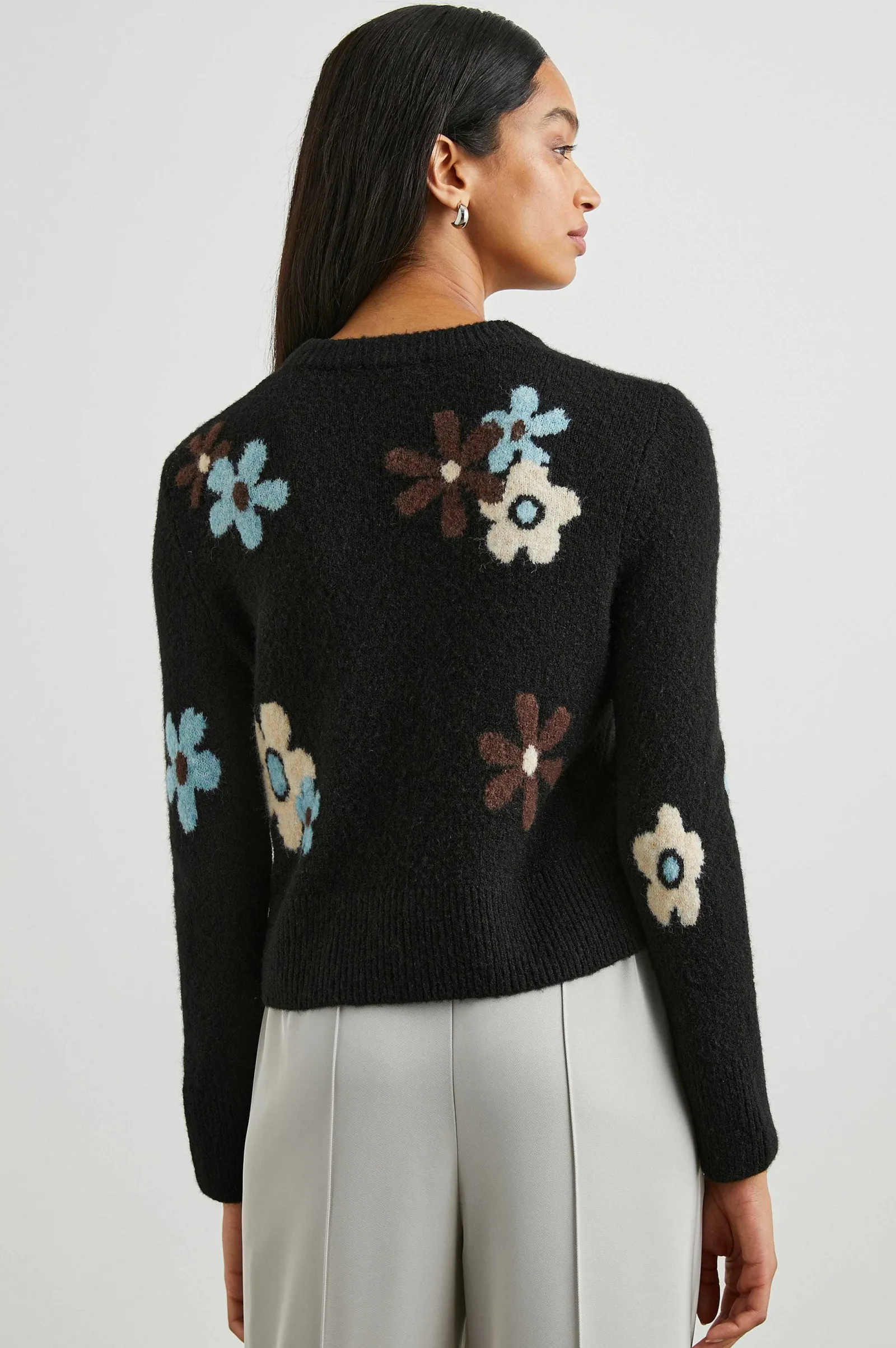 Vrouwen Rails Anijs Trui - Onyx Blauwe Madeliefjes