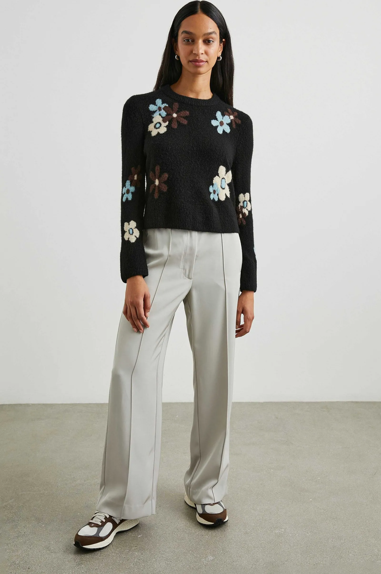 Vrouwen Rails Anijs Trui - Onyx Blauwe Madeliefjes