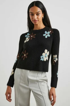 Vrouwen Rails Anijs Trui - Onyx Blauwe Madeliefjes