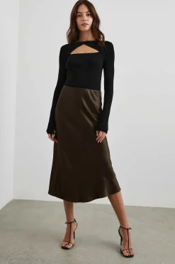 Vrouwen Rails Anya Rok - Donker Mos