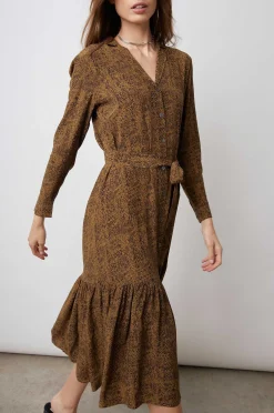 Vrouwen Rails Beatrice Jurk - Sepia Python