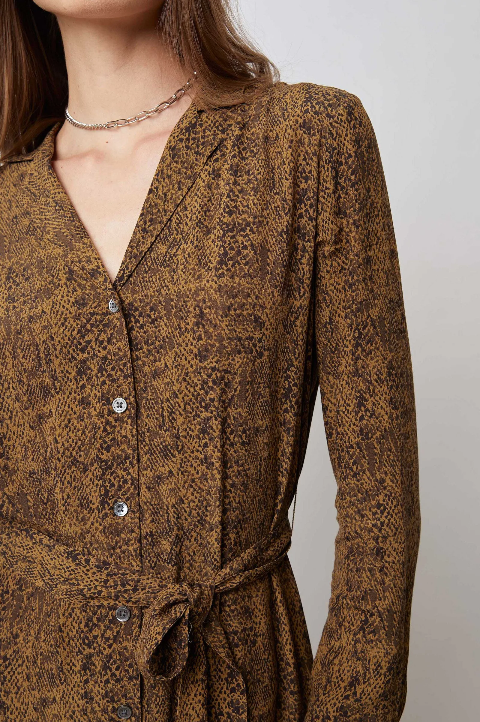 Vrouwen Rails Beatrice Jurk - Sepia Python