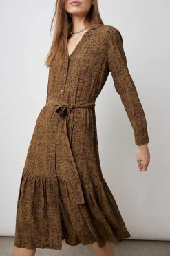Vrouwen Rails Beatrice Jurk - Sepia Python