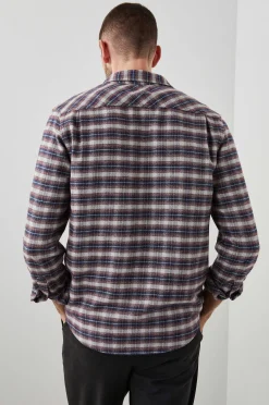 Heren Rails Bos Overhemd - Dusk Berry Grijs Melange