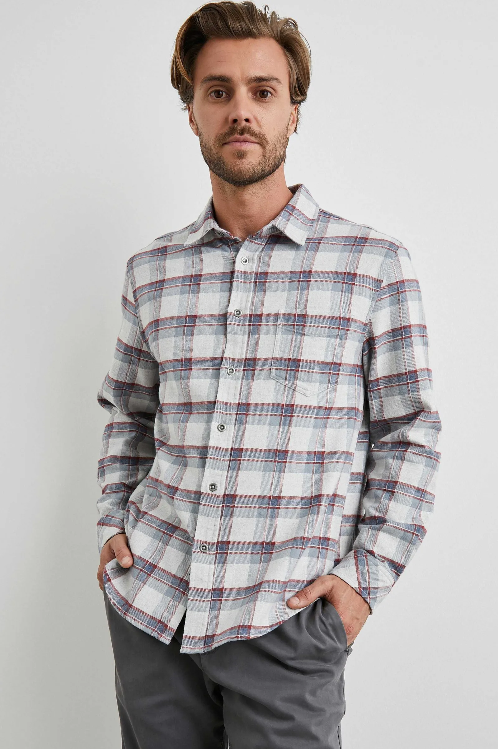 Heren Rails Bos Shirt - Moab Sky Melange