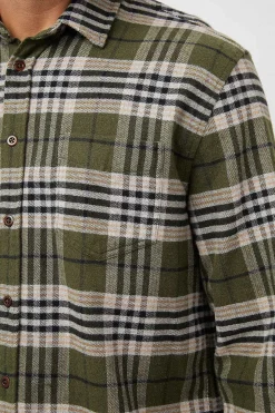 Heren Rails Bos Shirt - Tamarind Olive Glen