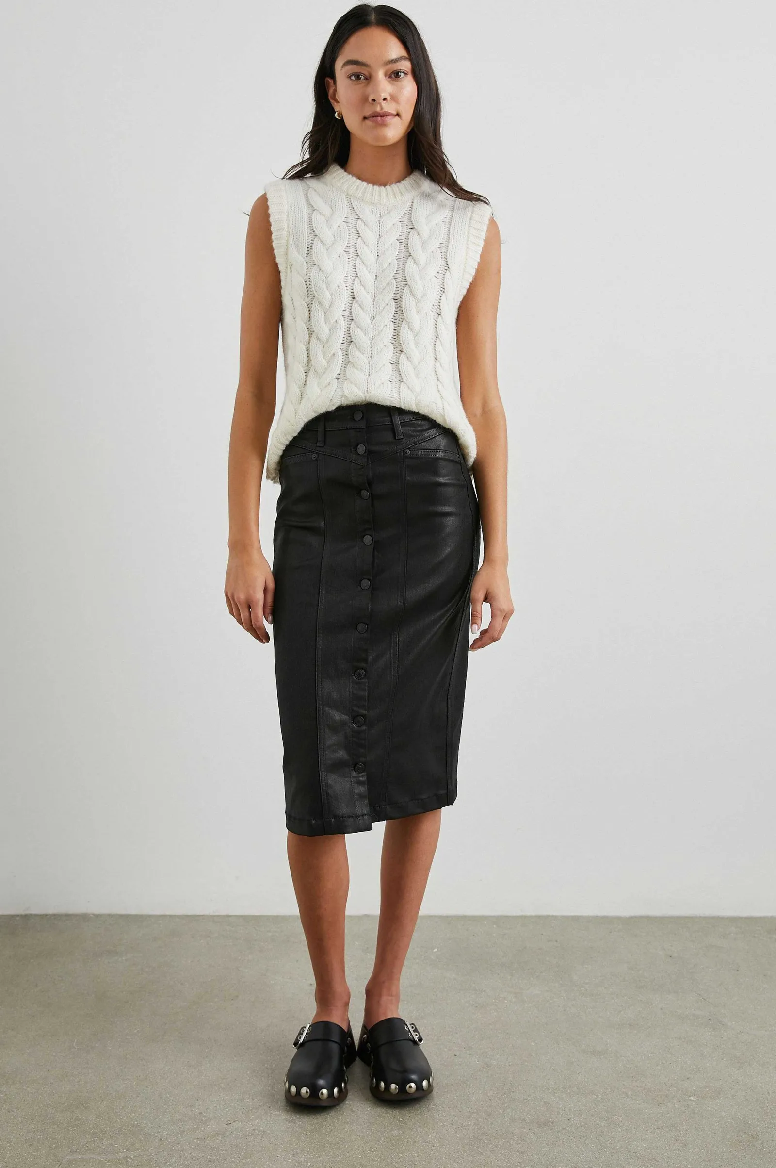 Vrouwen Rails Broadway Rok - Gecoate Noir