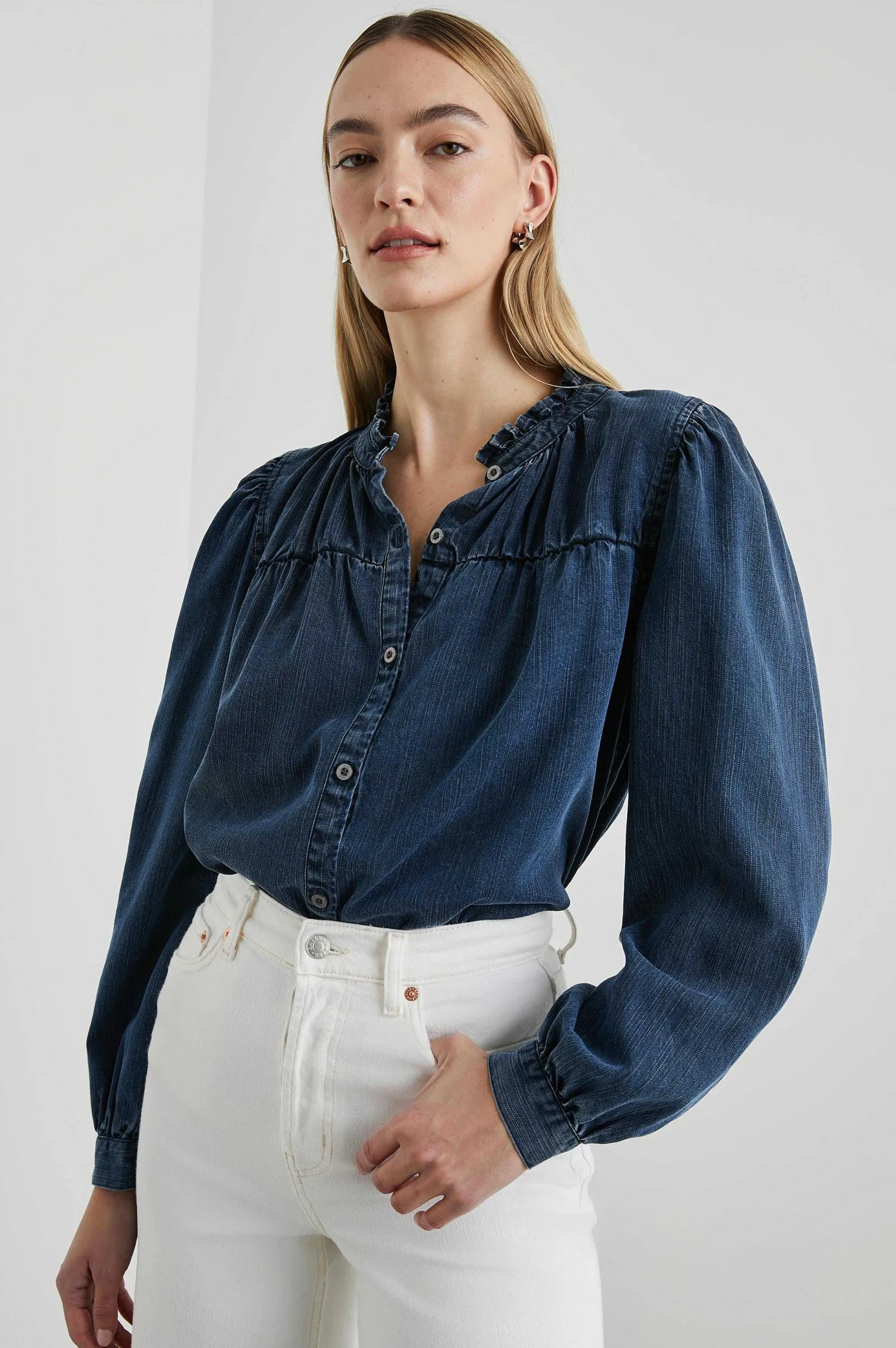 Vrouwen Rails Camille Top - Donkere Vintage Wash