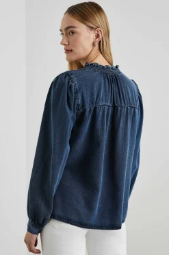 Vrouwen Rails Camille Top - Donkere Vintage Wash