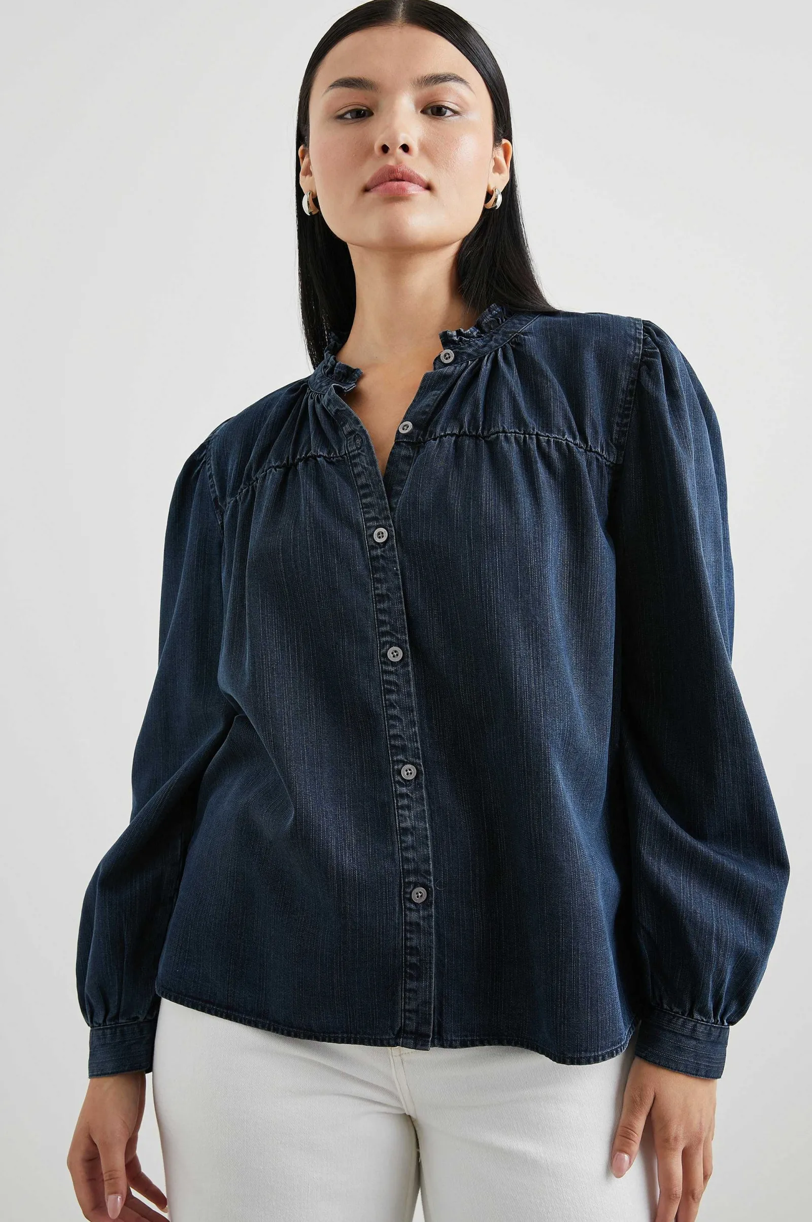 Vrouwen Rails Camille Top - Donkere Vintage Wash