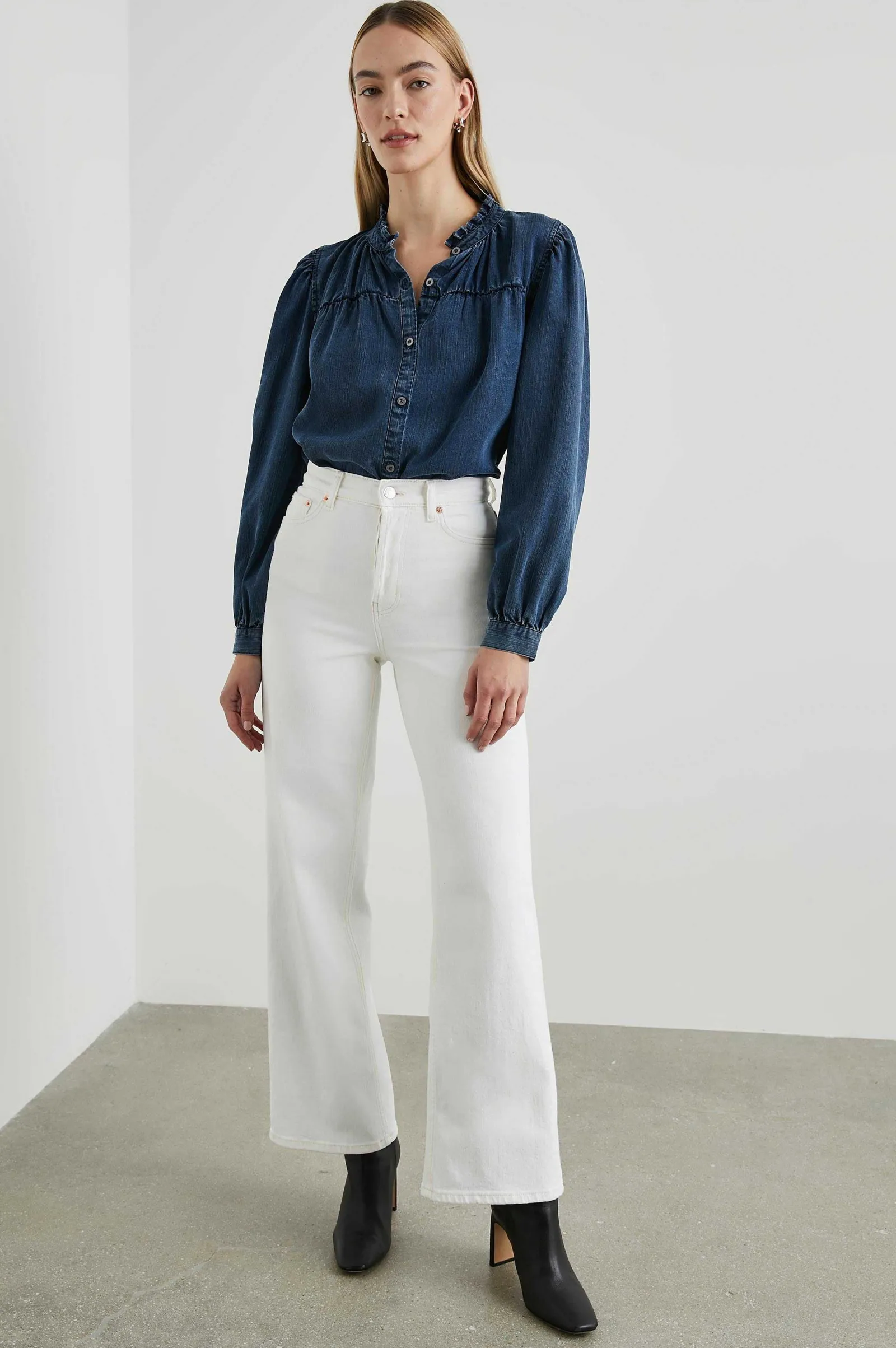 Vrouwen Rails Camille Top - Donkere Vintage Wash