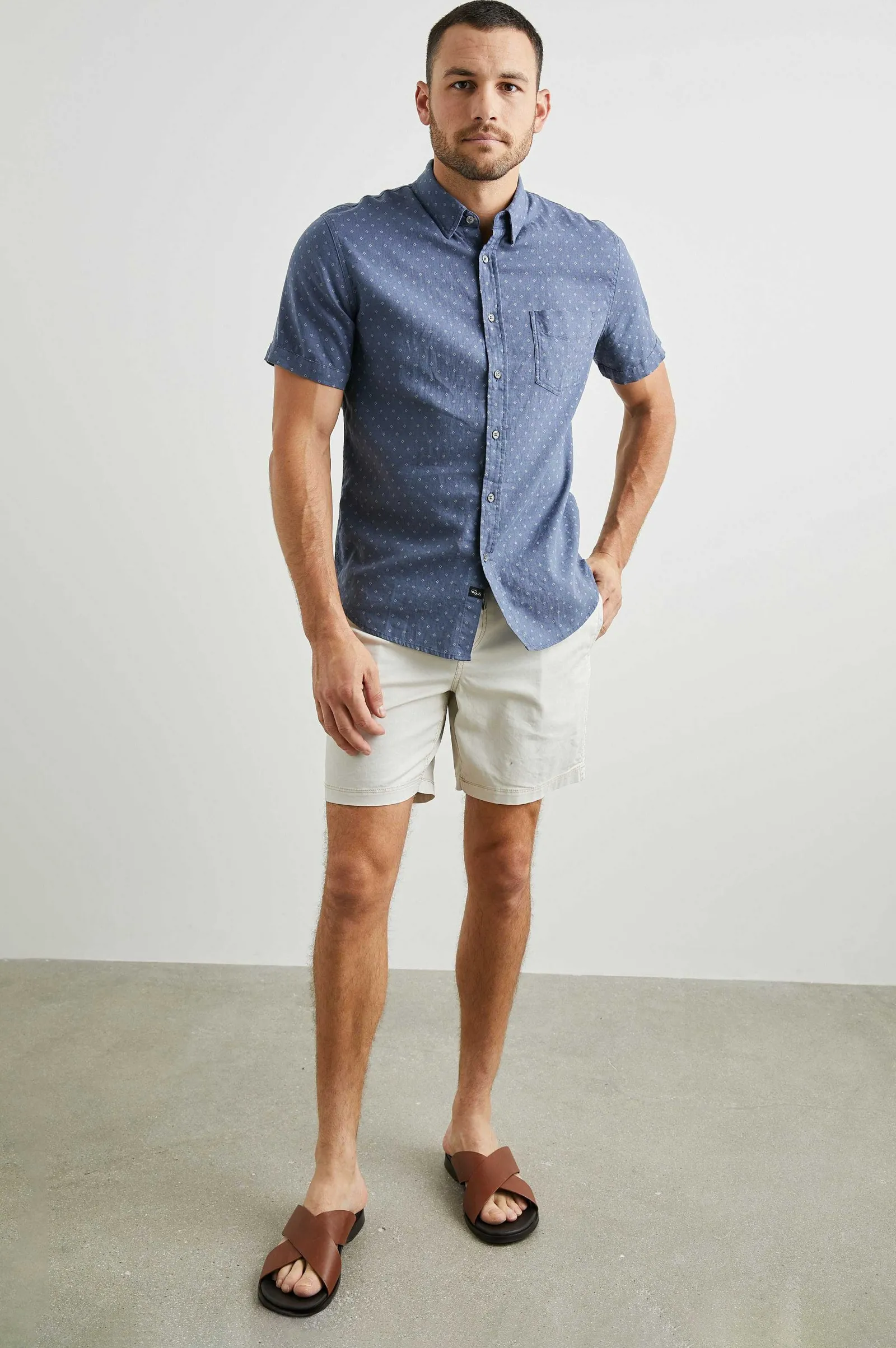 Heren Rails Carson Overhemd - Admiraal Blauwe Diamant