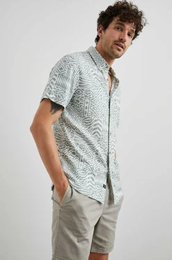 Heren Rails Carson Overhemd - Bambu Blok Kalamata