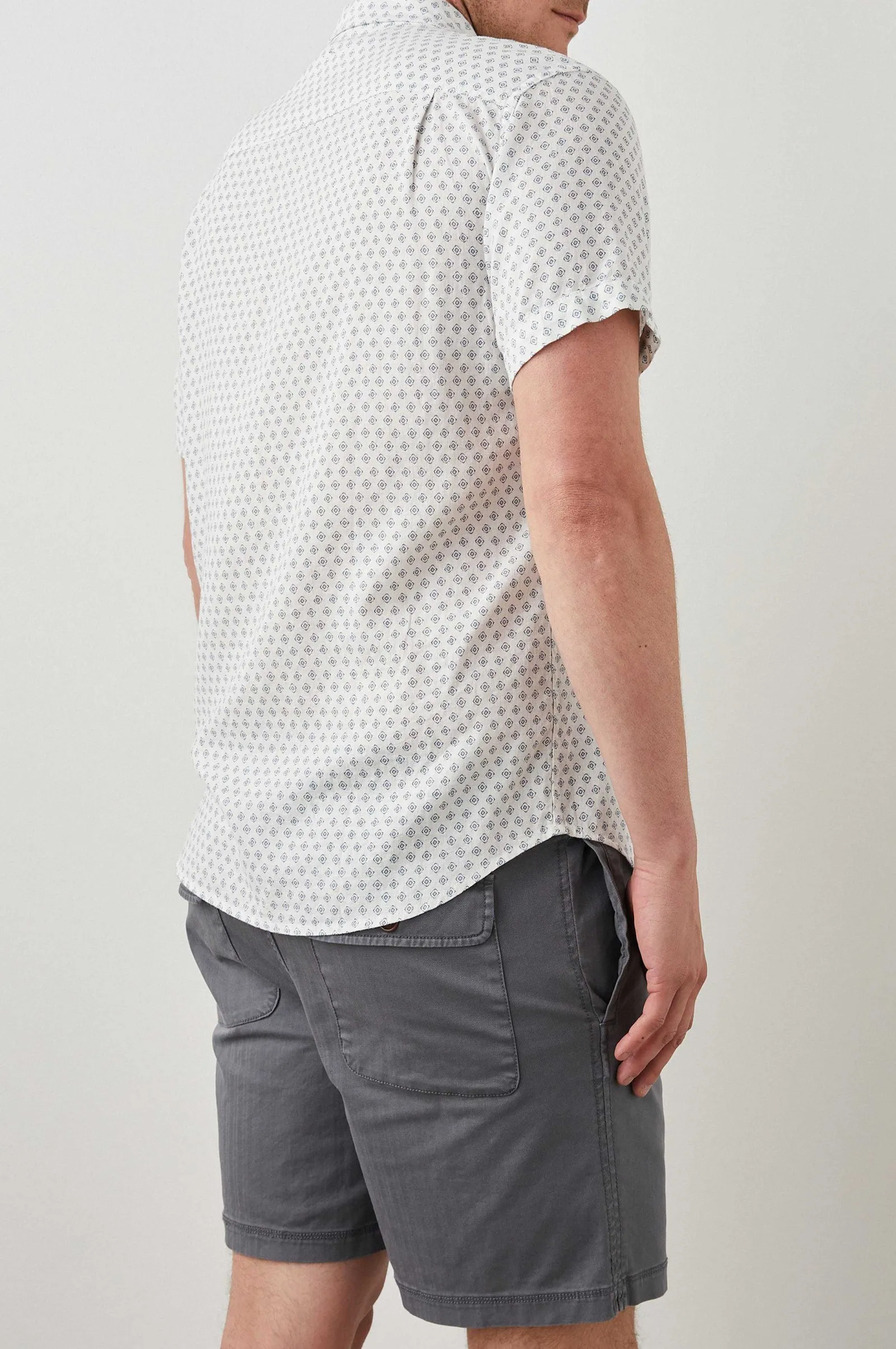 Heren Rails Carson Overhemd - Diamant Geo Creme
