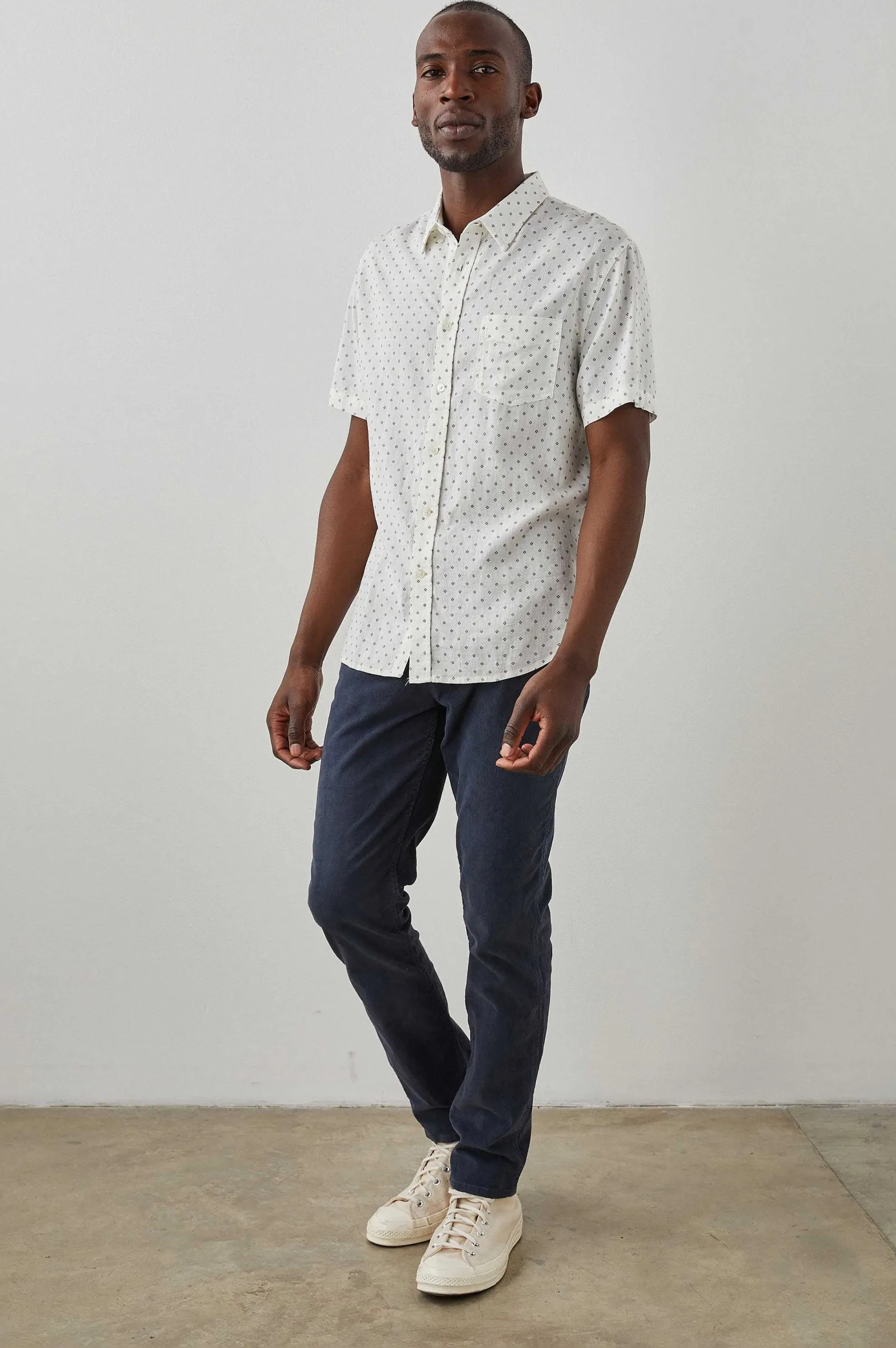 Heren Rails Carson Overhemd - Diamantprint Zwart
