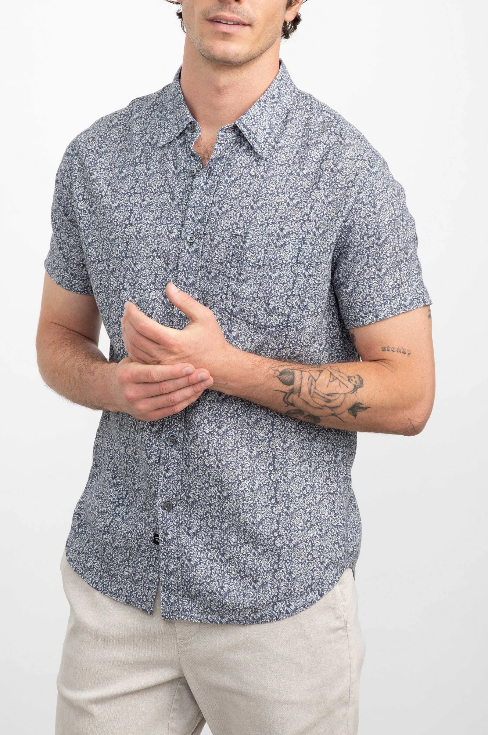 Heren Rails Carson Overhemd - Flora Bloom Marine