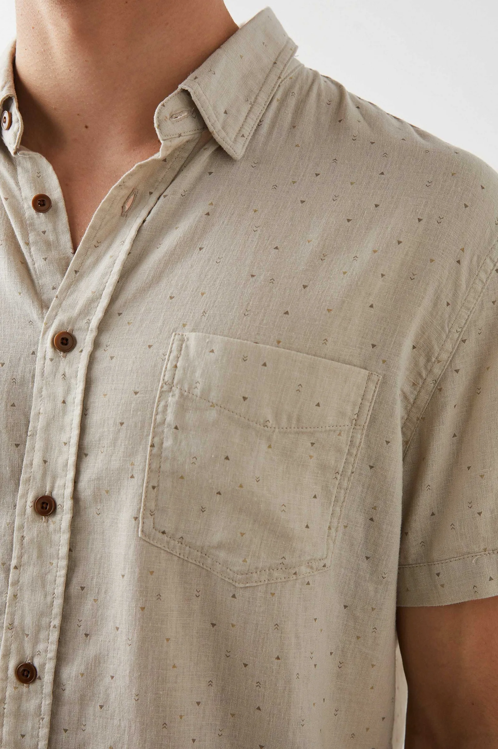 Heren Rails Carson Shirt - Driehoek Geo Retro Papier