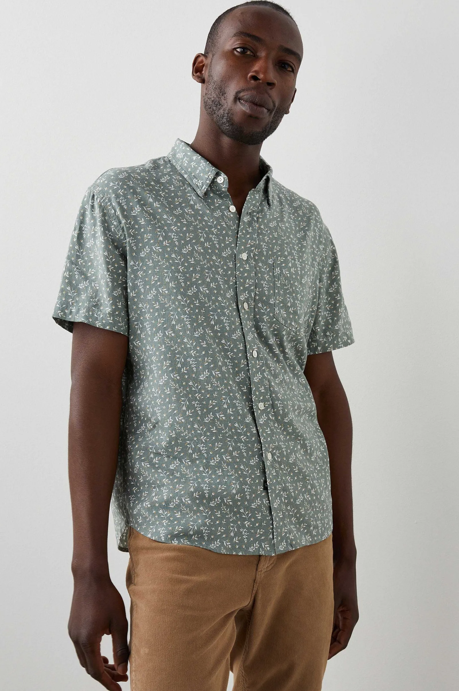 Heren Rails Carson Shirt - Eikelvoeder Munt