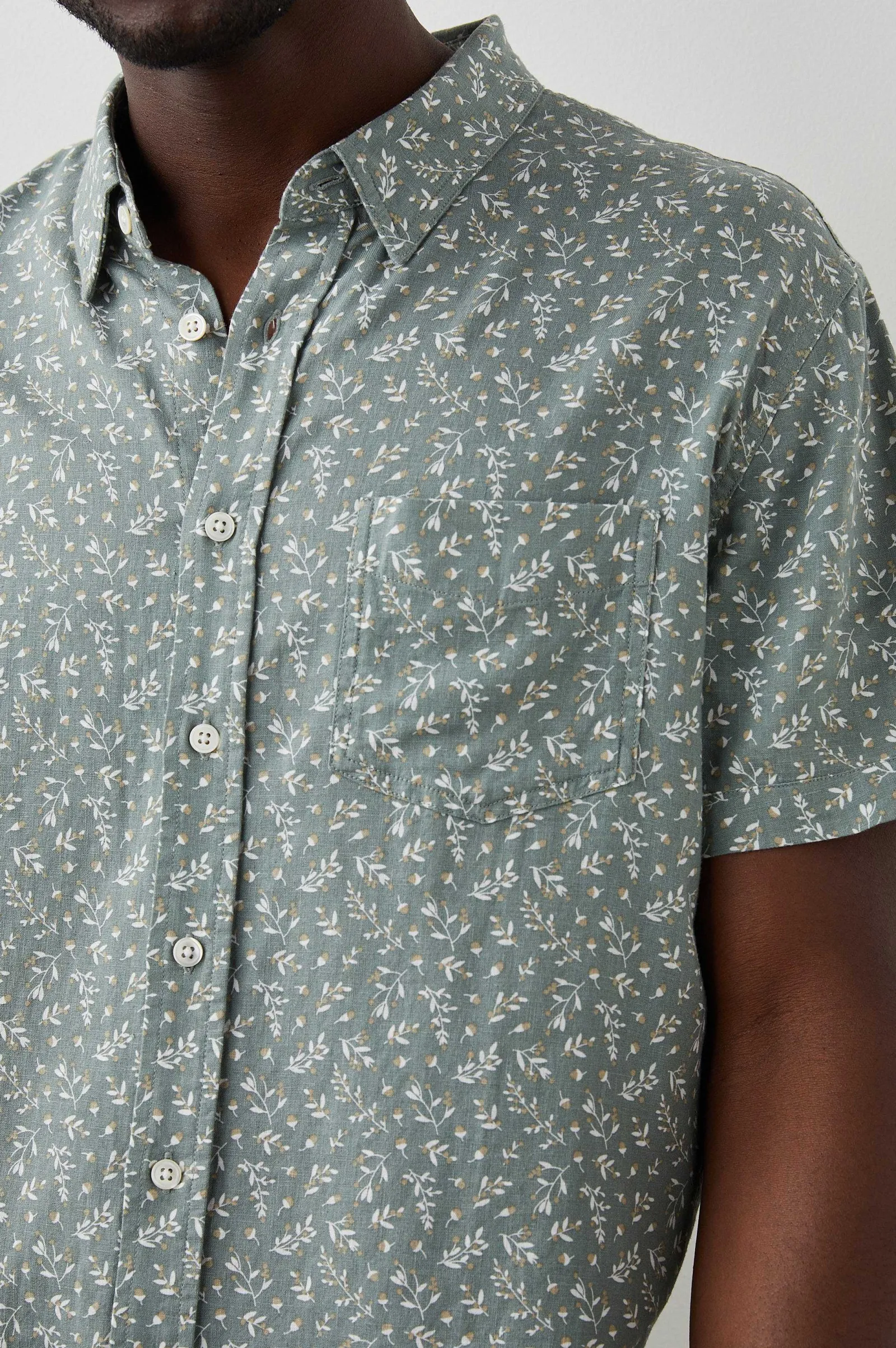 Heren Rails Carson Shirt - Eikelvoeder Munt