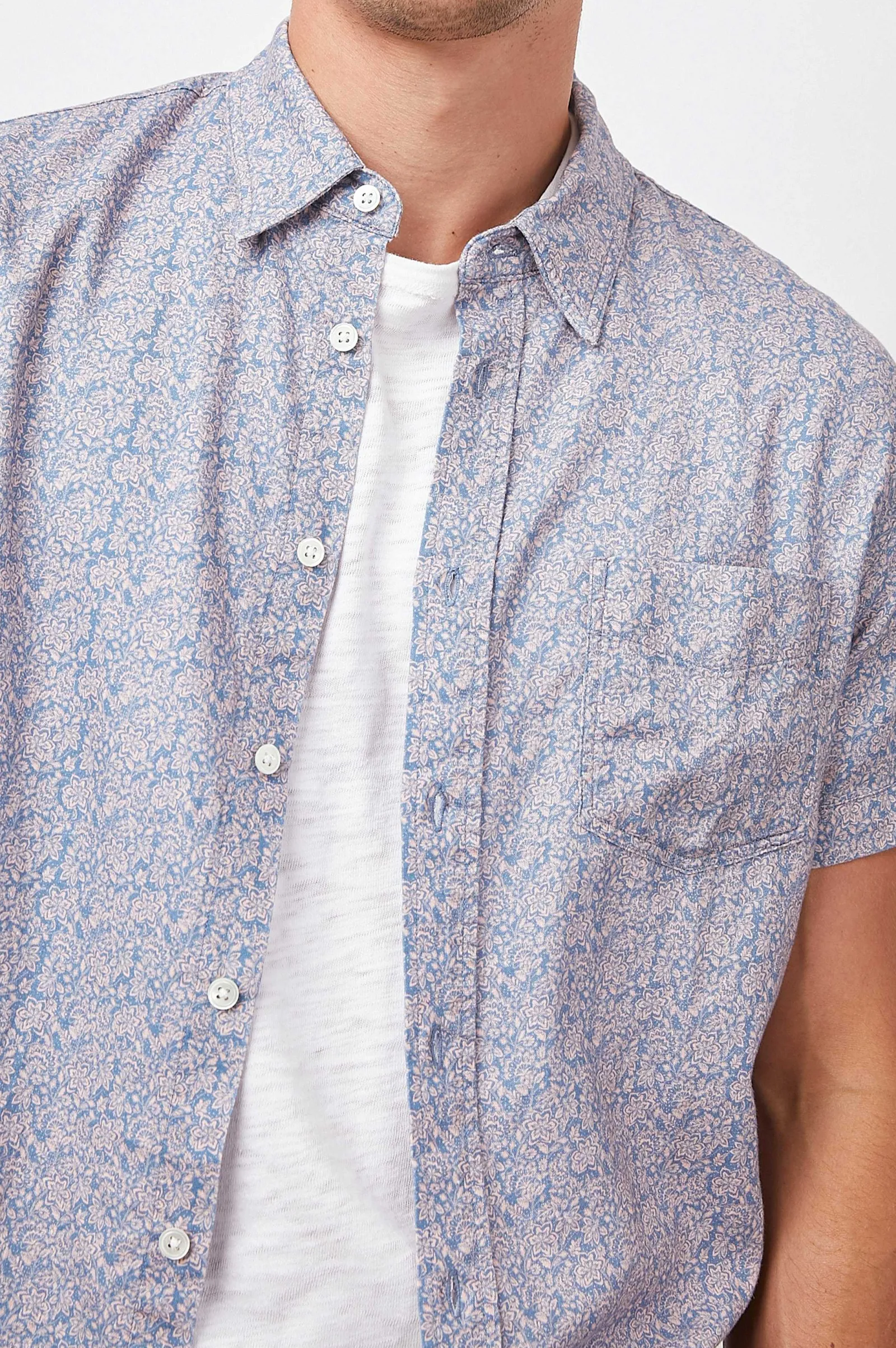 Heren Rails Carson Shirt - Flora Bloom Perzik