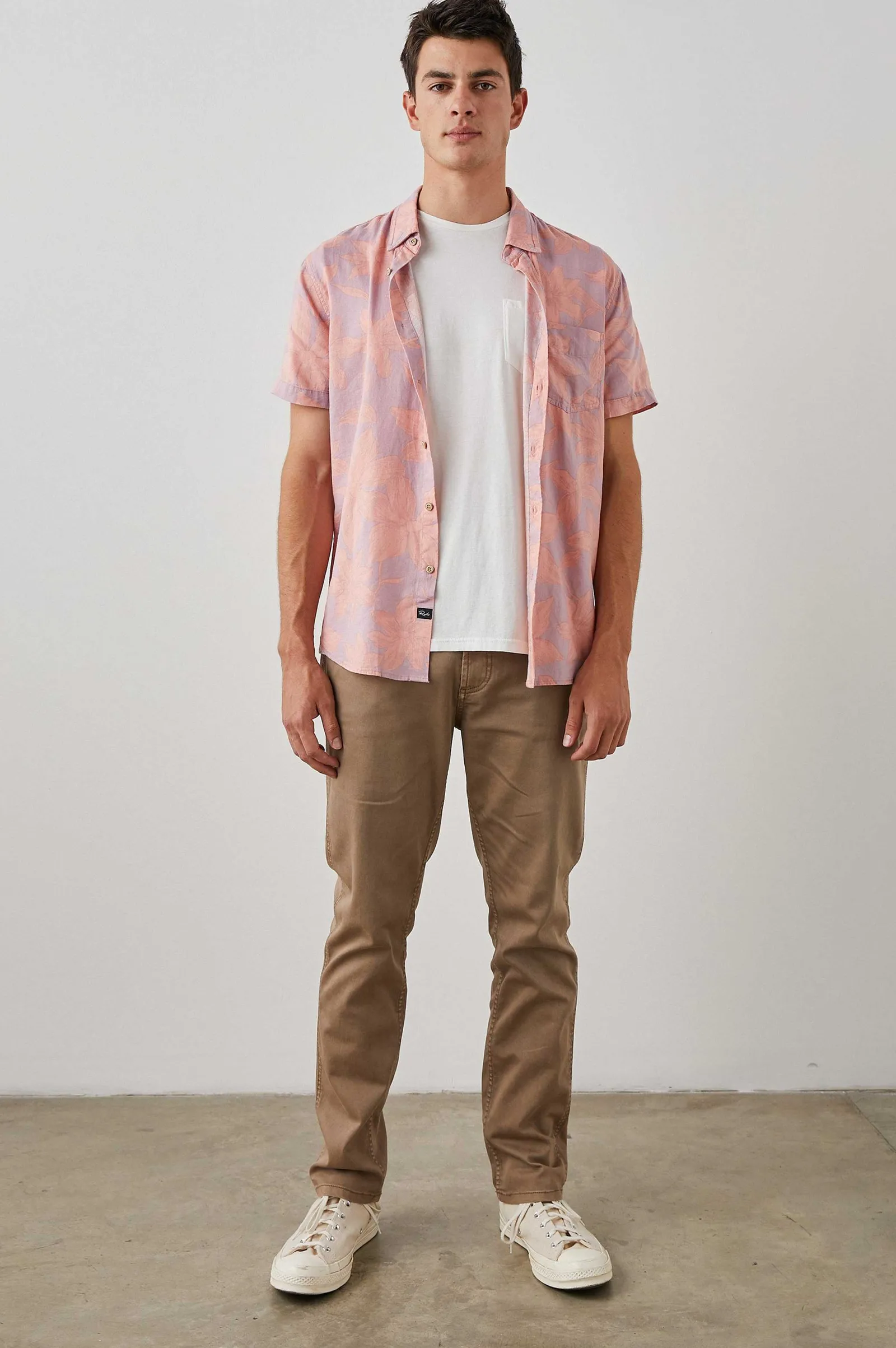 Heren Rails Carson Shirt - Tuinzand Flamingo