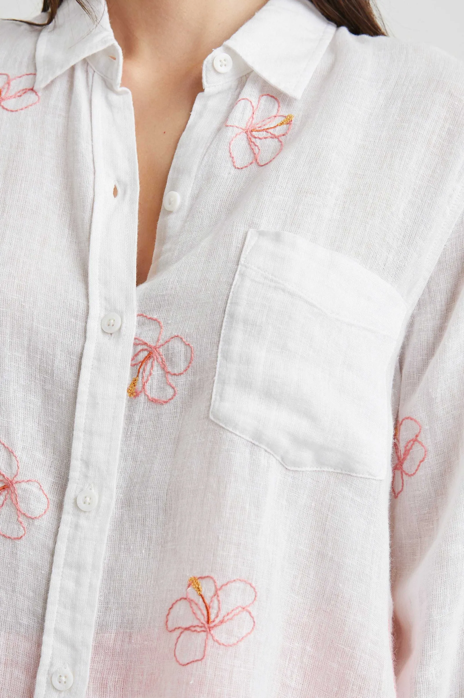 Vrouwen Rails Charli Overhemd - Hibiscus Borduursel