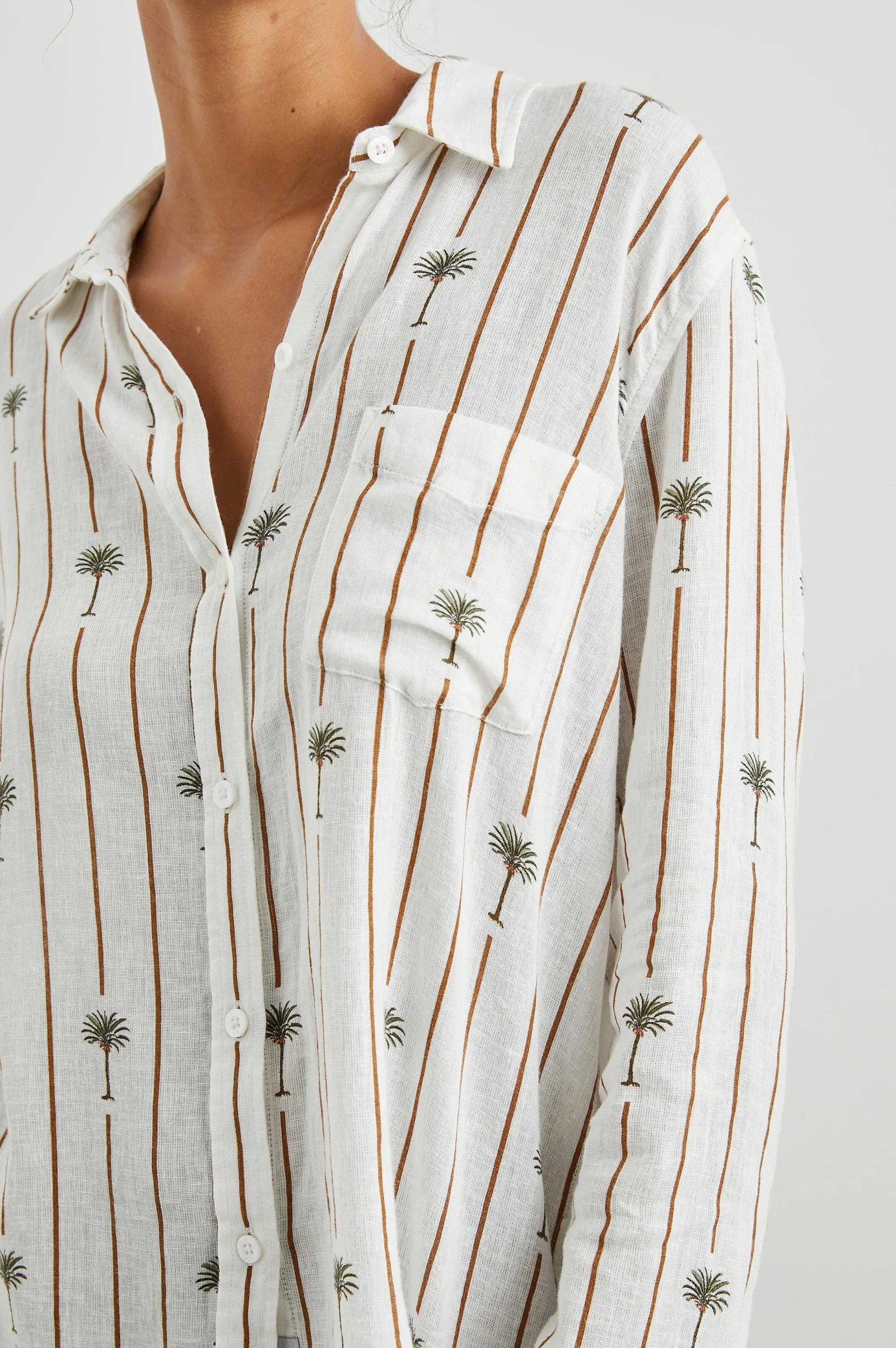 Vrouwen Rails Charli Shirt - Gestreepte Palmen