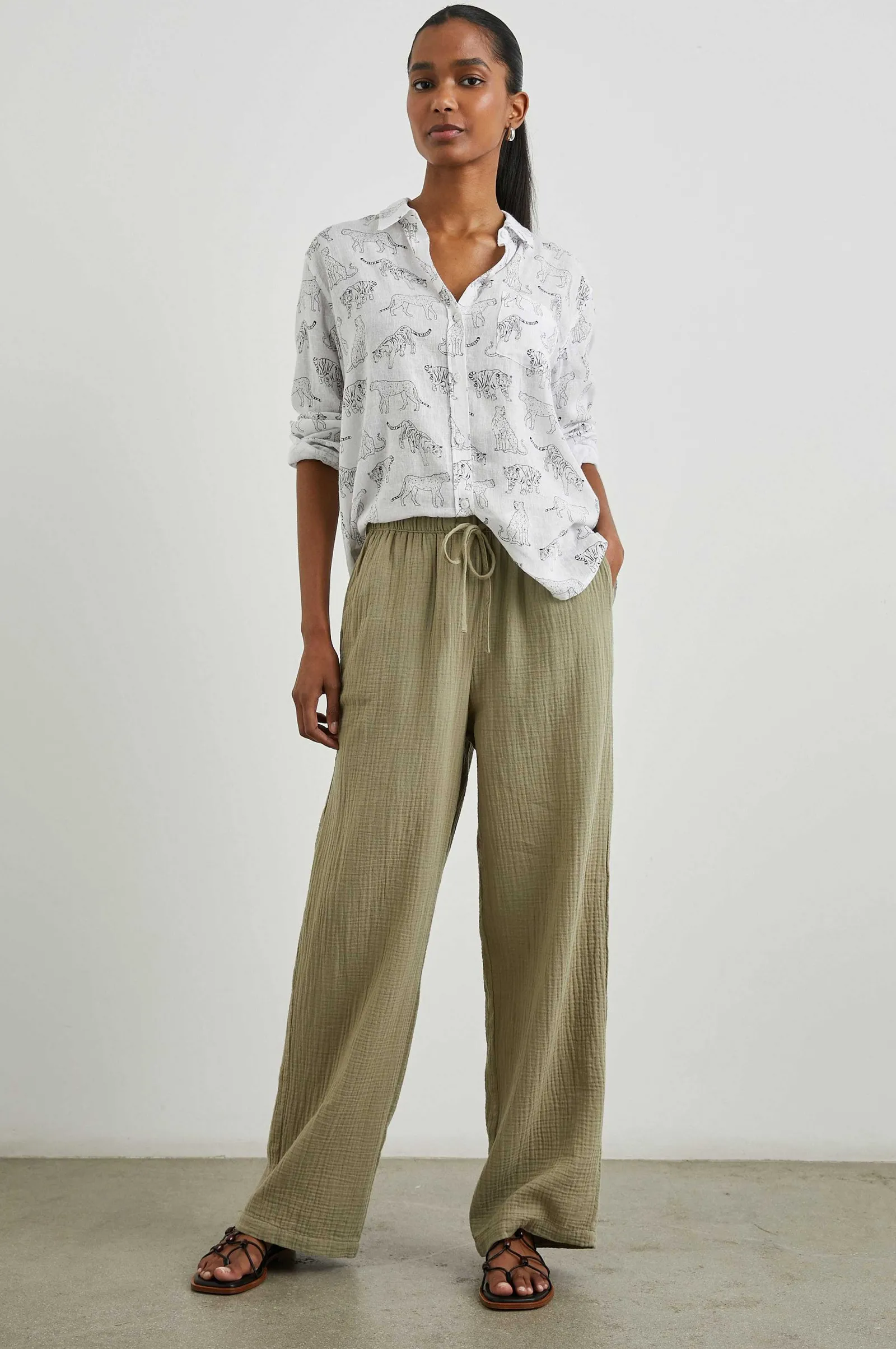 Vrouwen Rails Charli Shirt - Ivoor Jungle Katten