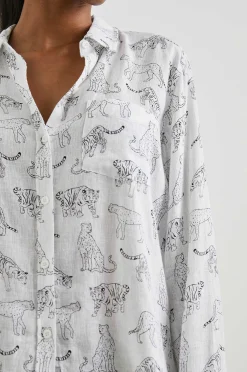 Vrouwen Rails Charli Shirt - Ivoor Jungle Katten