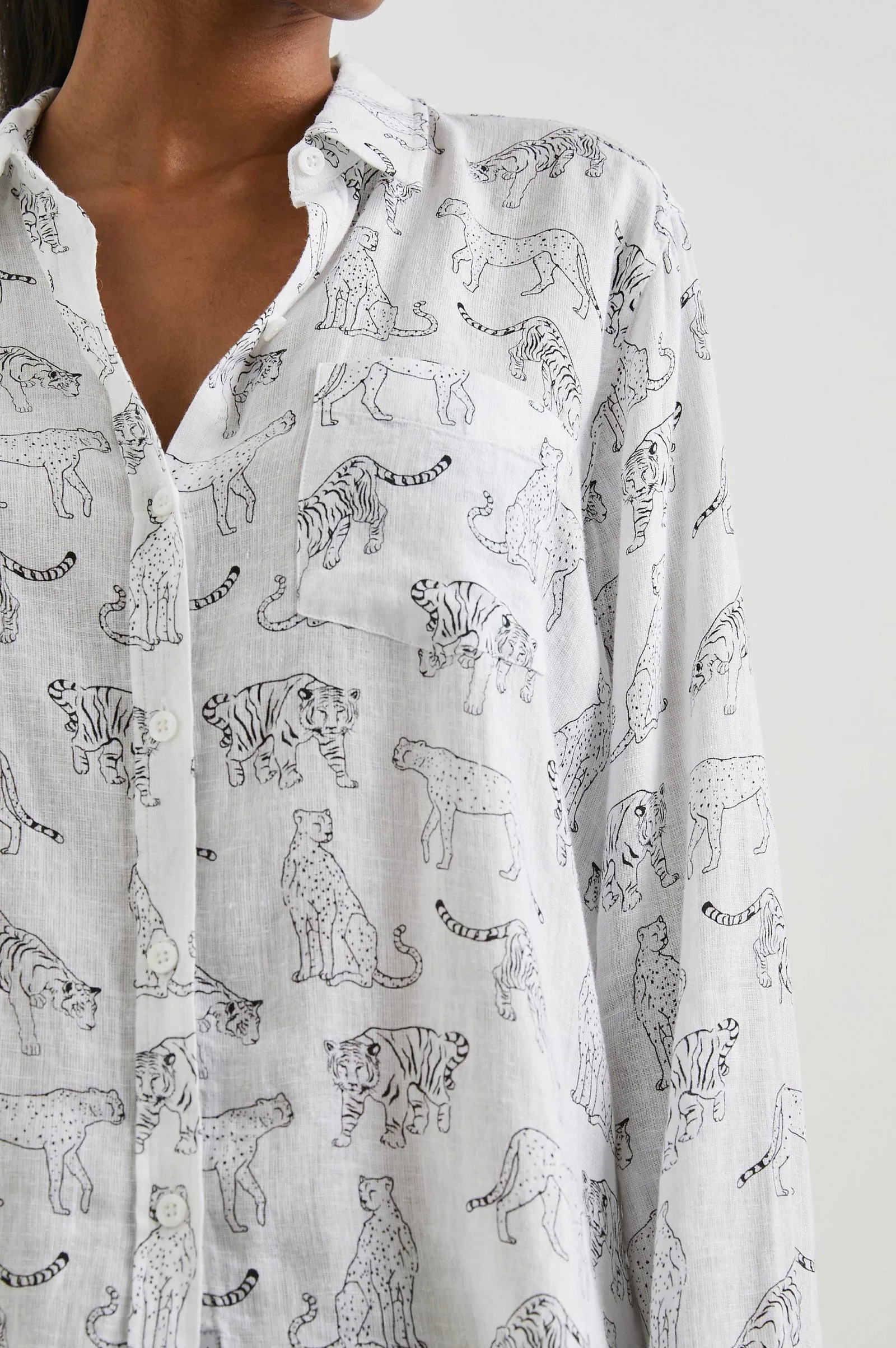 Vrouwen Rails Charli Shirt - Ivoor Jungle Katten