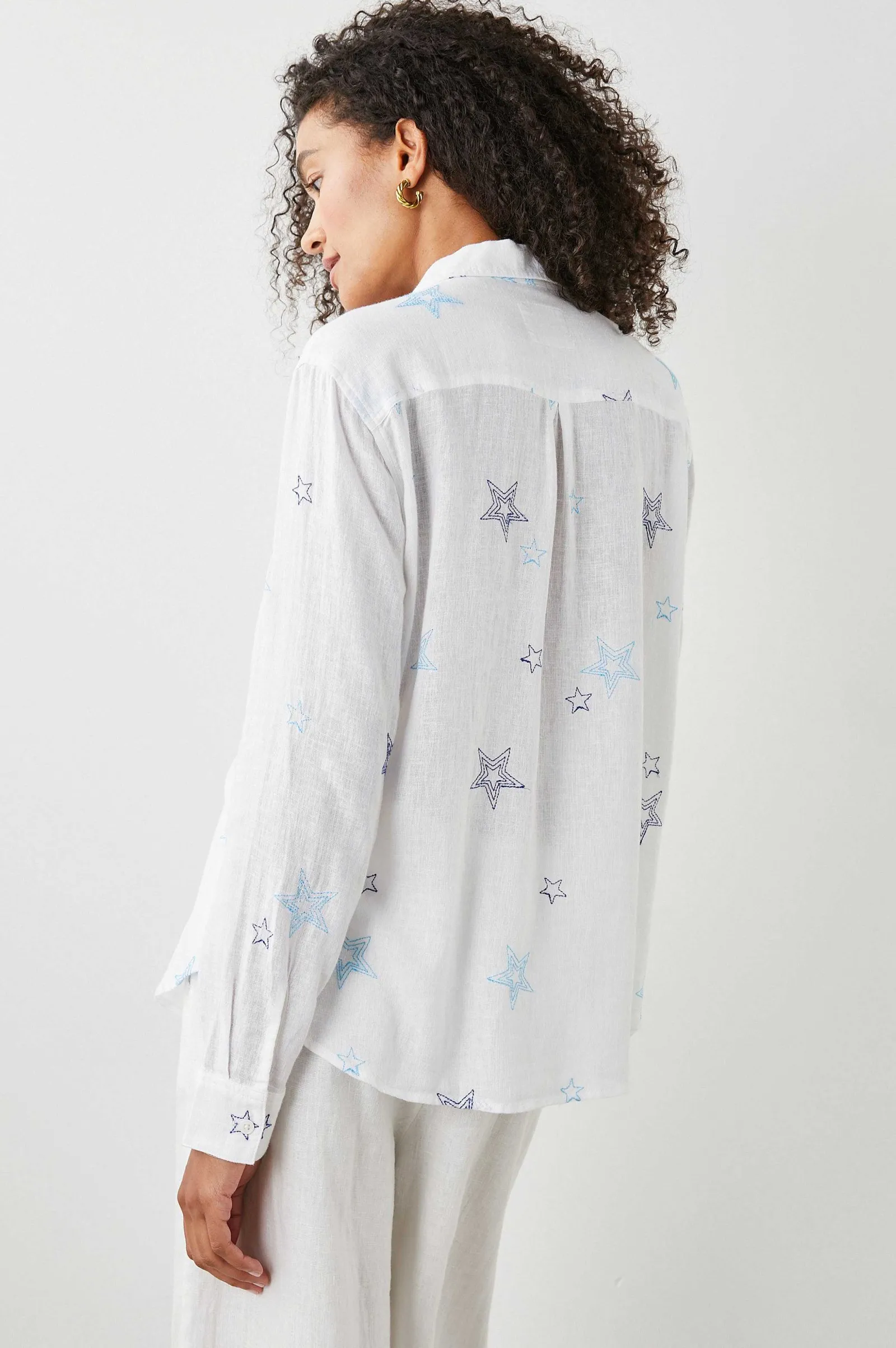 Vrouwen Rails Charli Shirt - Marine Gestikte Sterren