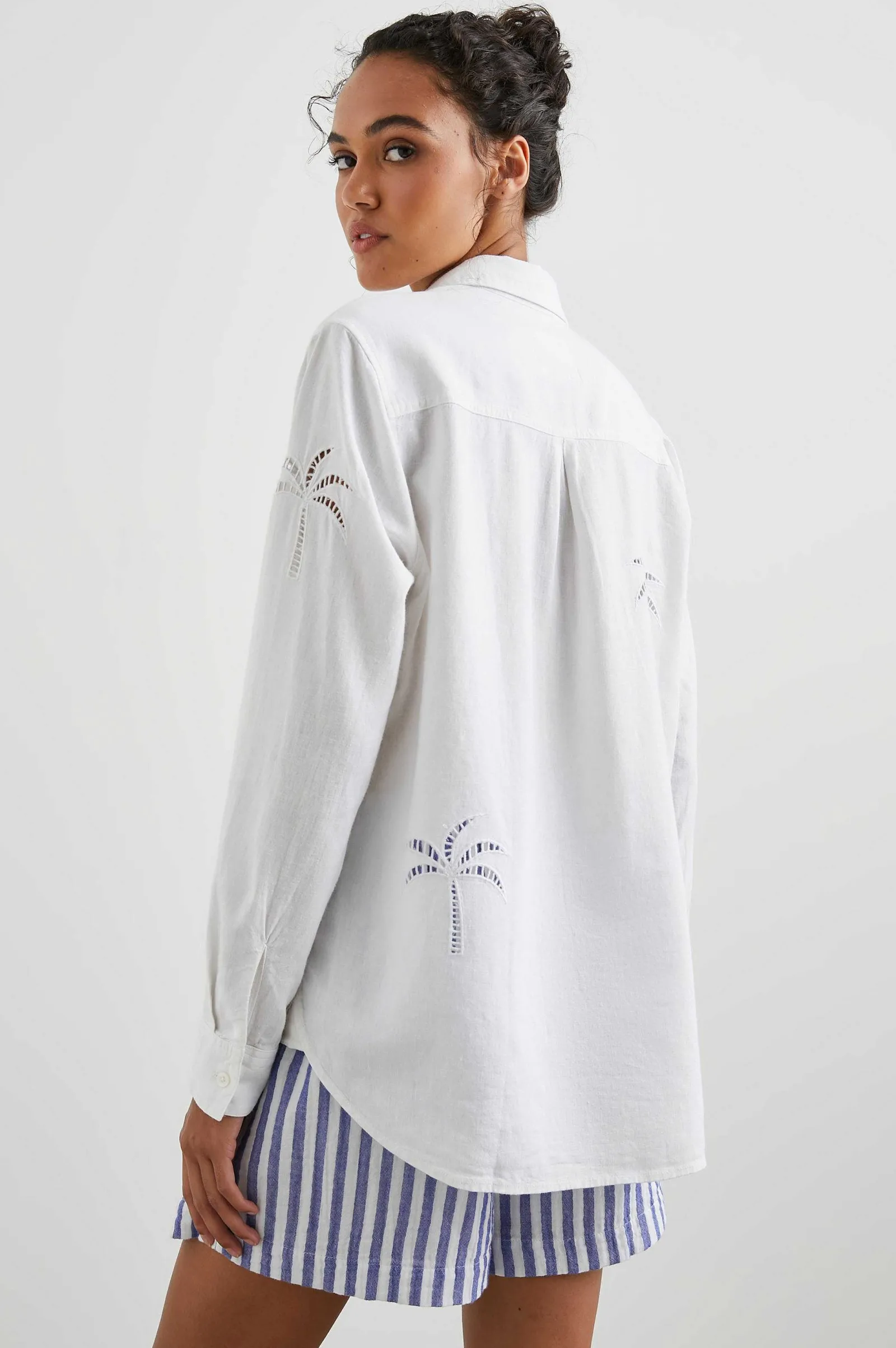 Vrouwen Rails Charli Shirt - Wit Palmoogje