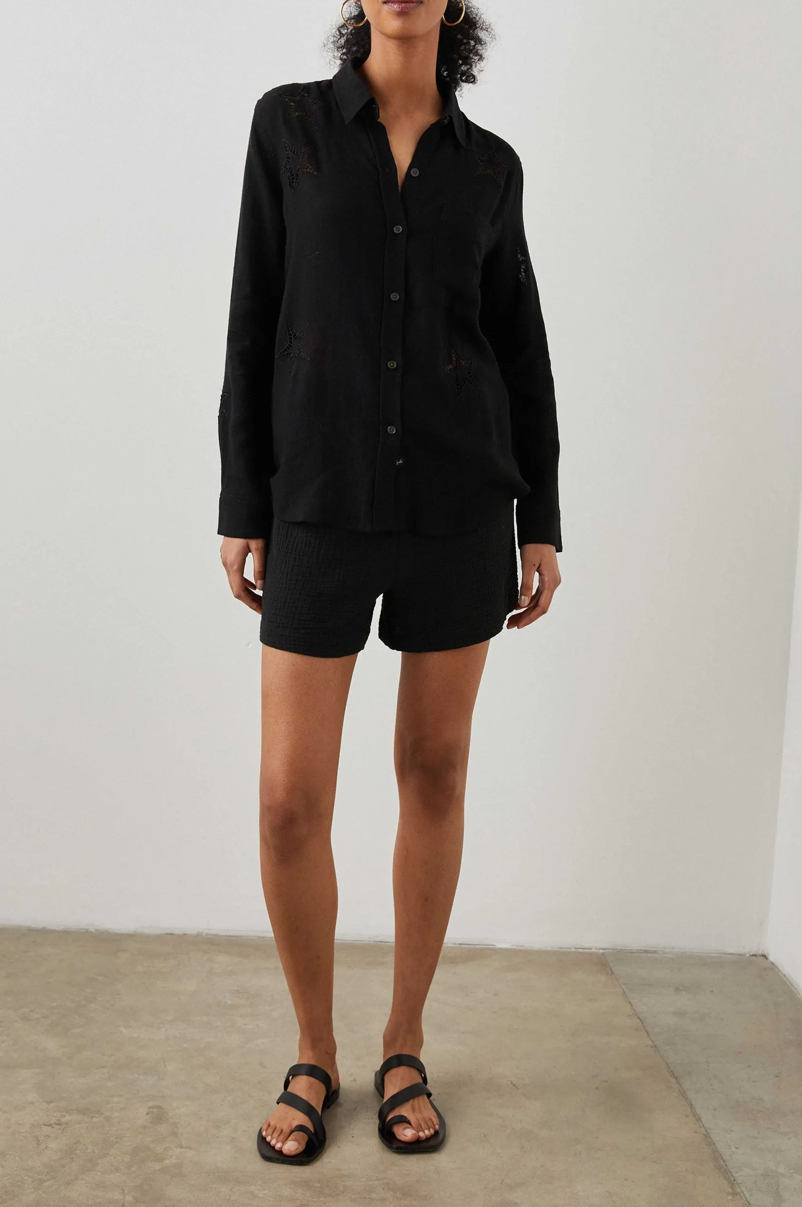 Vrouwen Rails Charli Shirt - Zwart Oogje Sterren