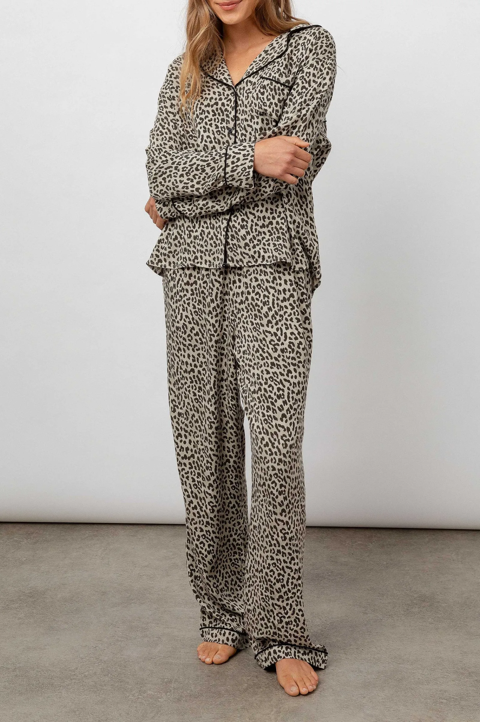 Vrouwen Rails Clara Pyjamaset - Zwarte Cheetah Spots