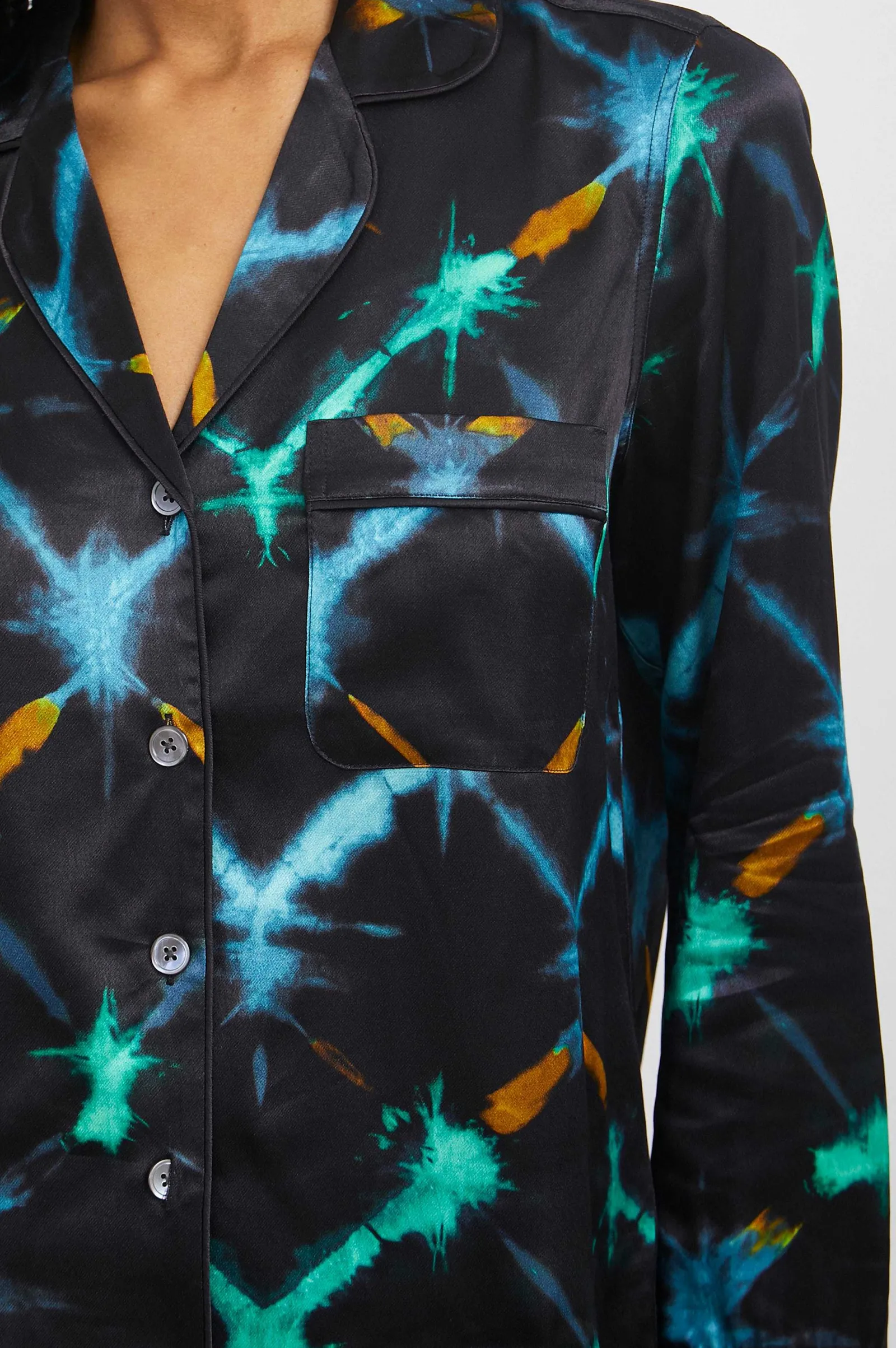 Vrouwen Rails Clarise Pyjamaset - Zwart Neon Ikat