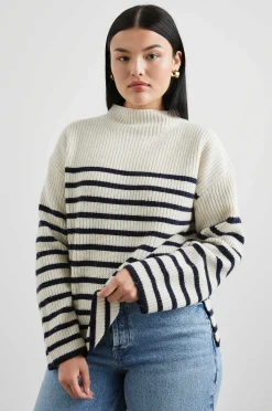Vrouwen Rails Claudia Trui - Creme Marine Stripe