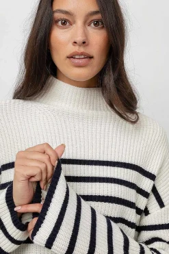 Vrouwen Rails Claudia Trui - Creme Marine Stripe