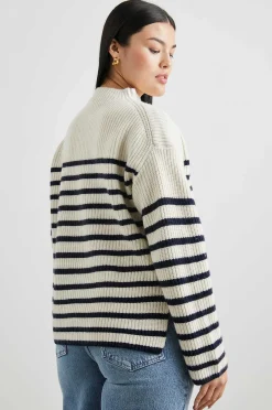 Vrouwen Rails Claudia Trui - Creme Marine Stripe