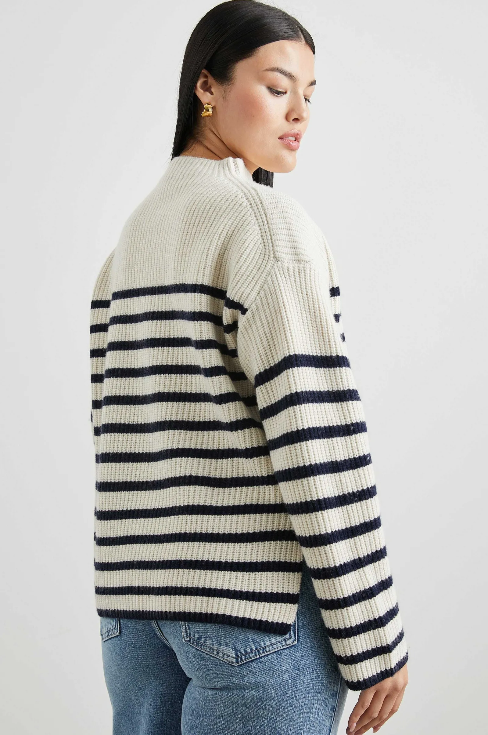 Vrouwen Rails Claudia Trui - Creme Marine Stripe