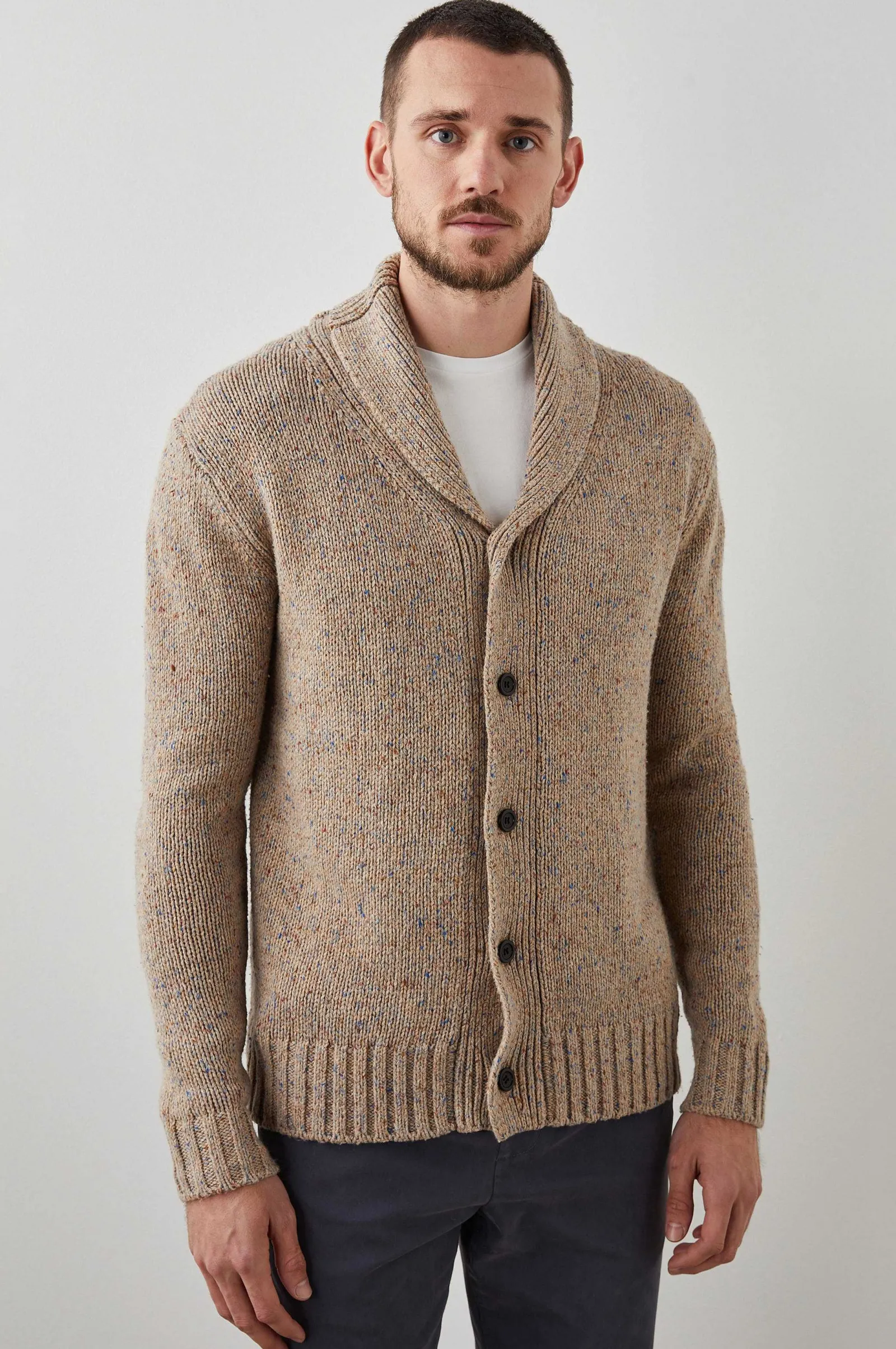 Heren Rails Corden Vest - Havermoutspeckle