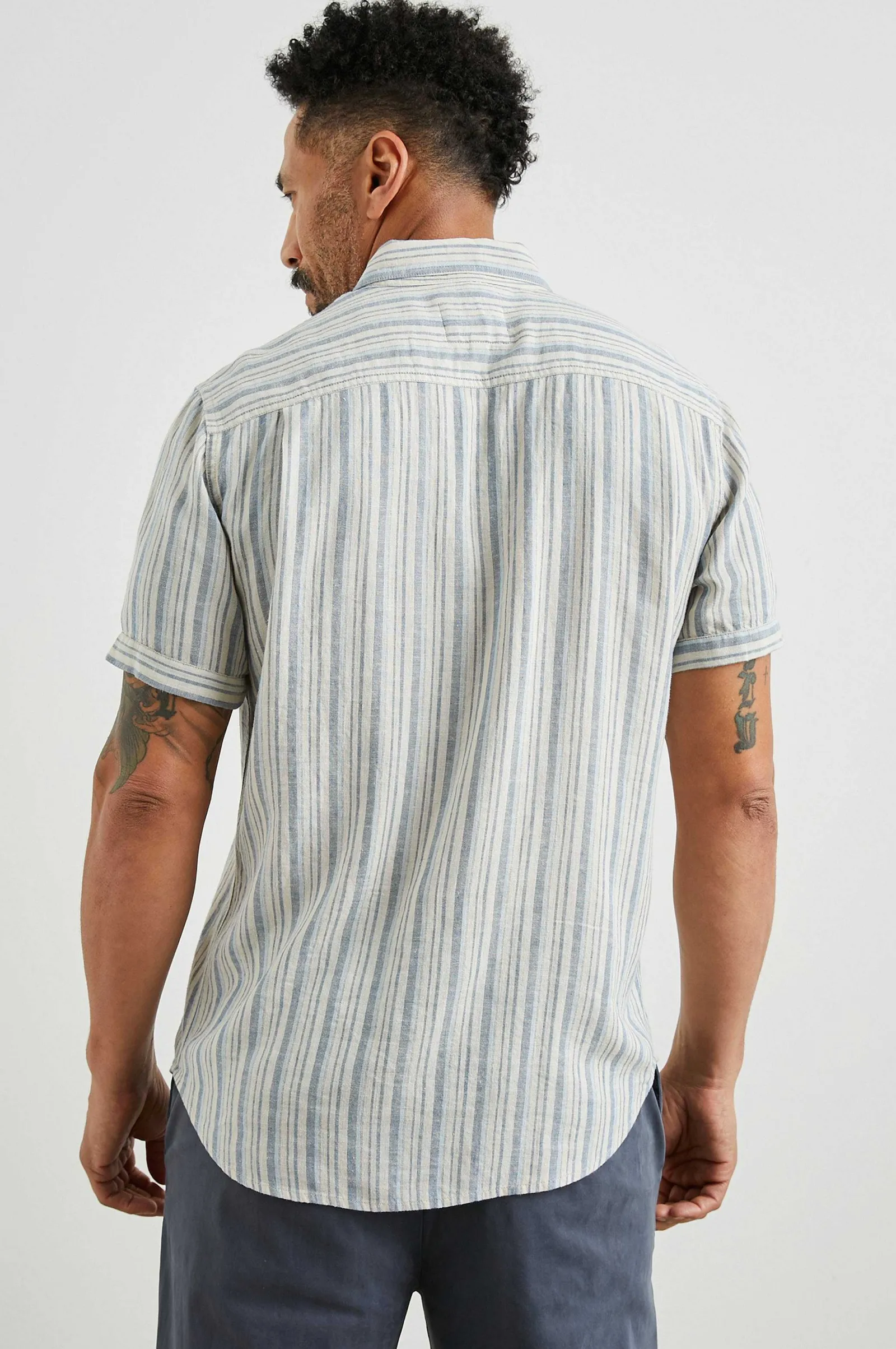 Heren Rails Donnie Shirt - Blauwe Cap-Reeks
