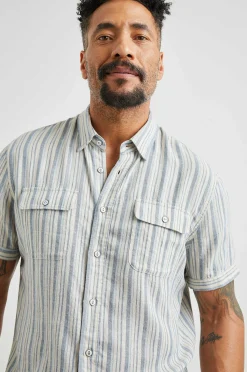 Heren Rails Donnie Shirt - Blauwe Cap-Reeks