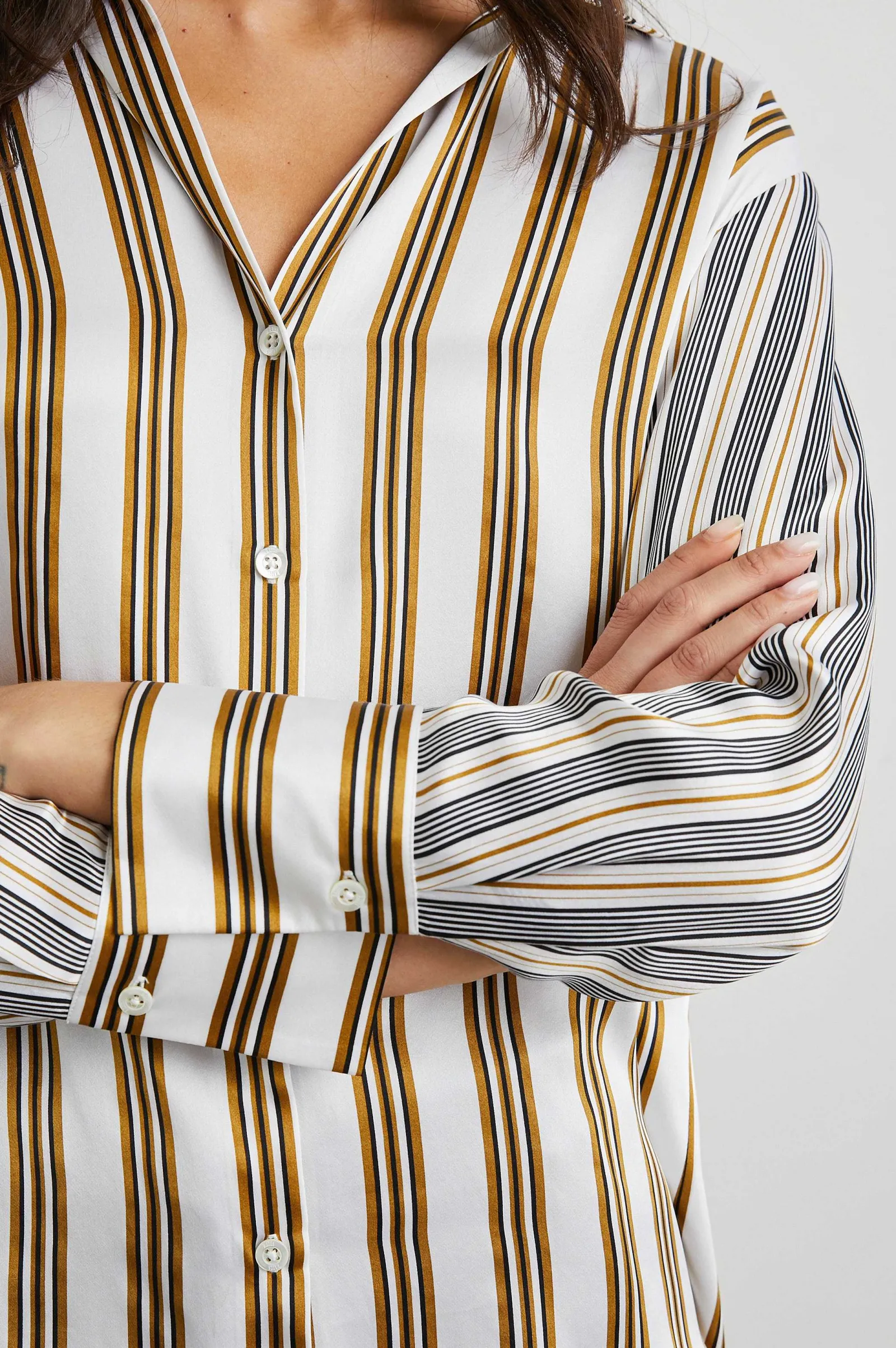 Vrouwen Rails Dorian Overhemd - Bronzen Mix Streep