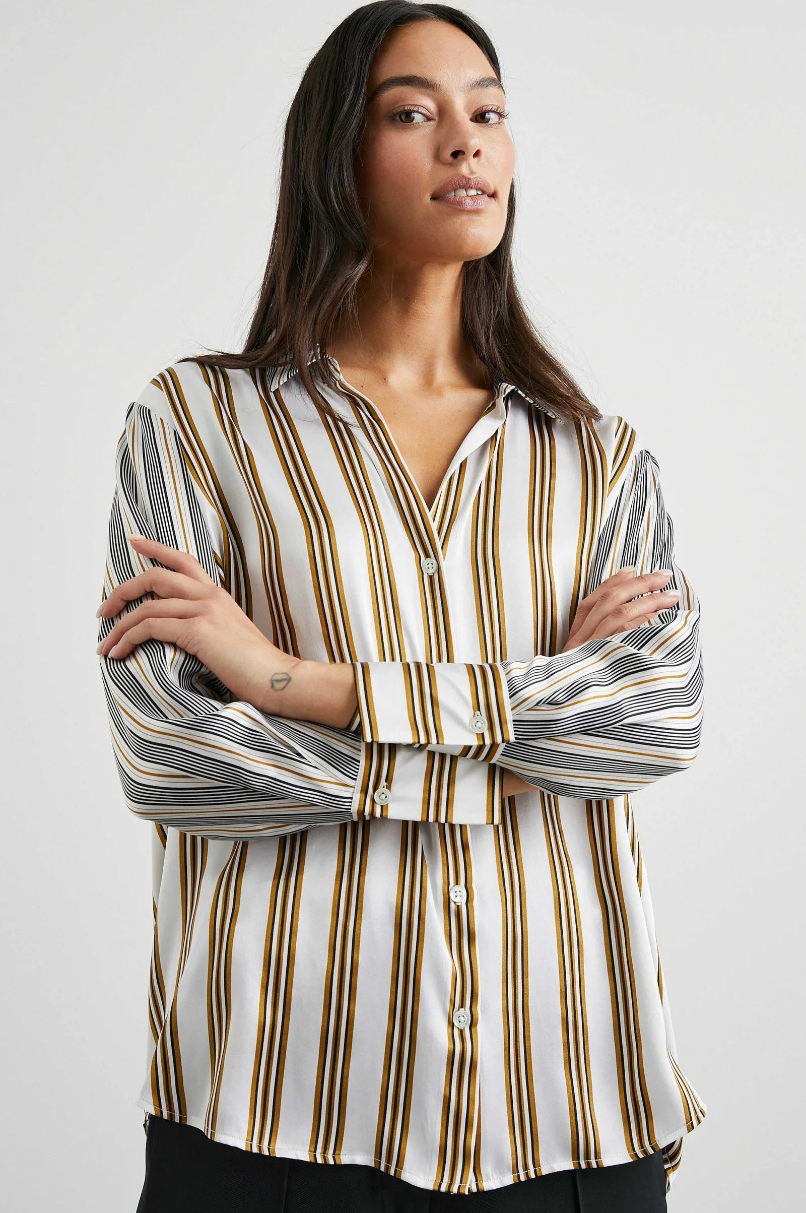 Vrouwen Rails Dorian Overhemd - Bronzen Mix Streep