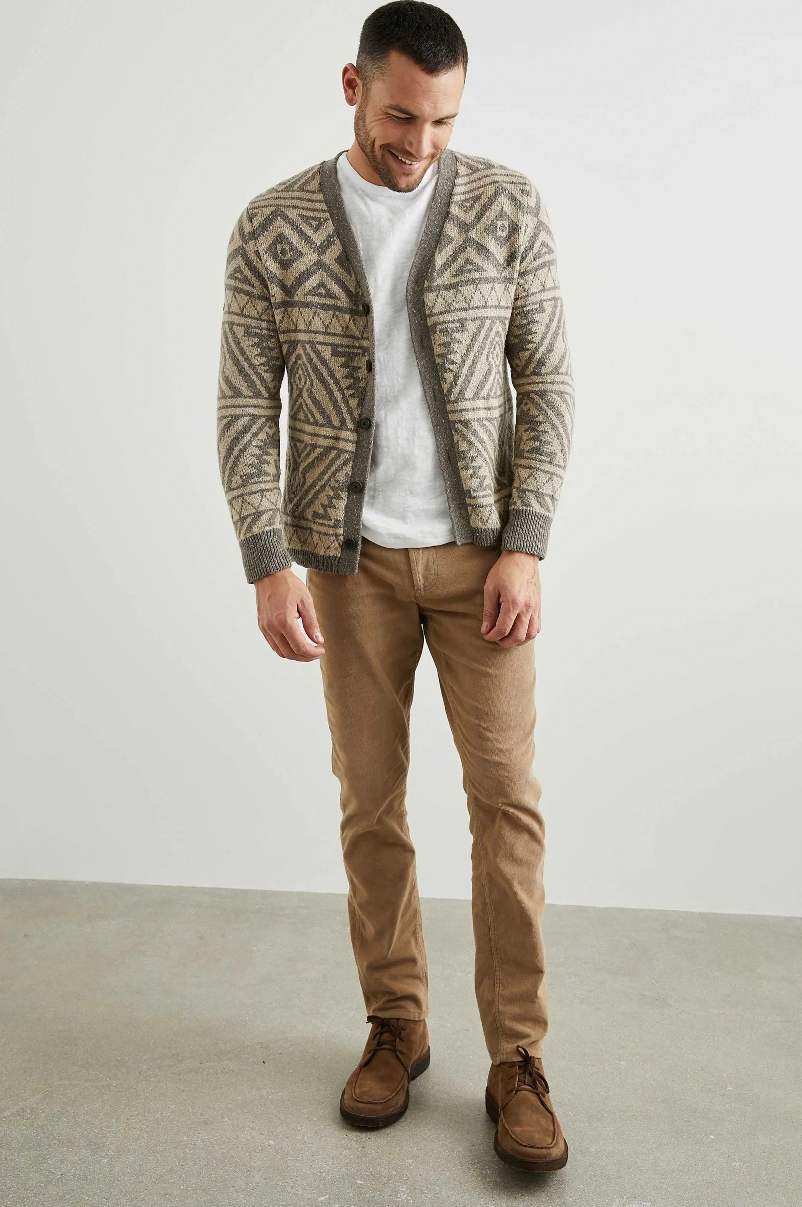 Heren Rails Duran Vest - Khaki Gebladerde Nep