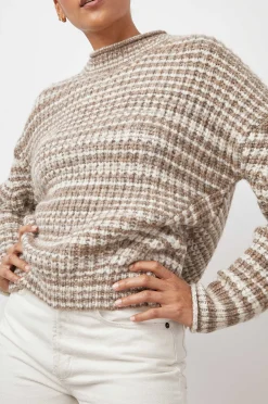 Vrouwen Rails Echo Trui - Bruine Witte Ruimteverf
