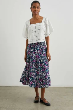 Vrouwen Rails Edina Rok - Houtblok Bloemen