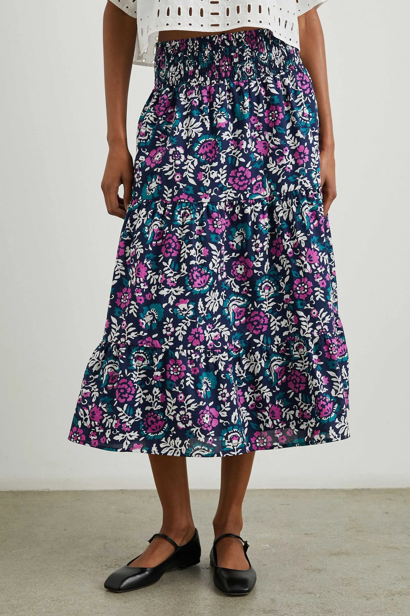 Vrouwen Rails Edina Rok - Houtblok Bloemen