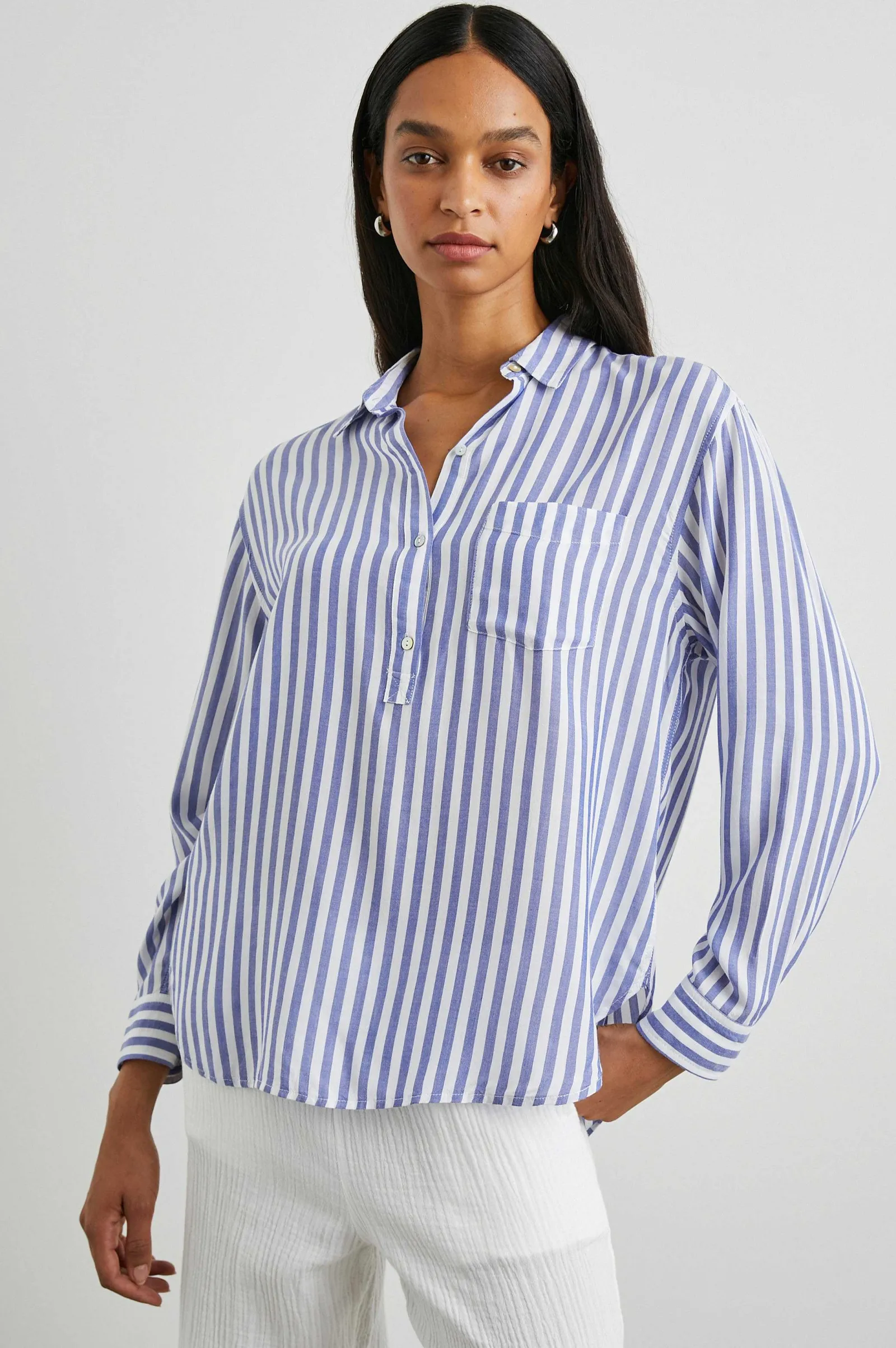 Vrouwen Rails Elle Overhemd - Blauw Witte Streep