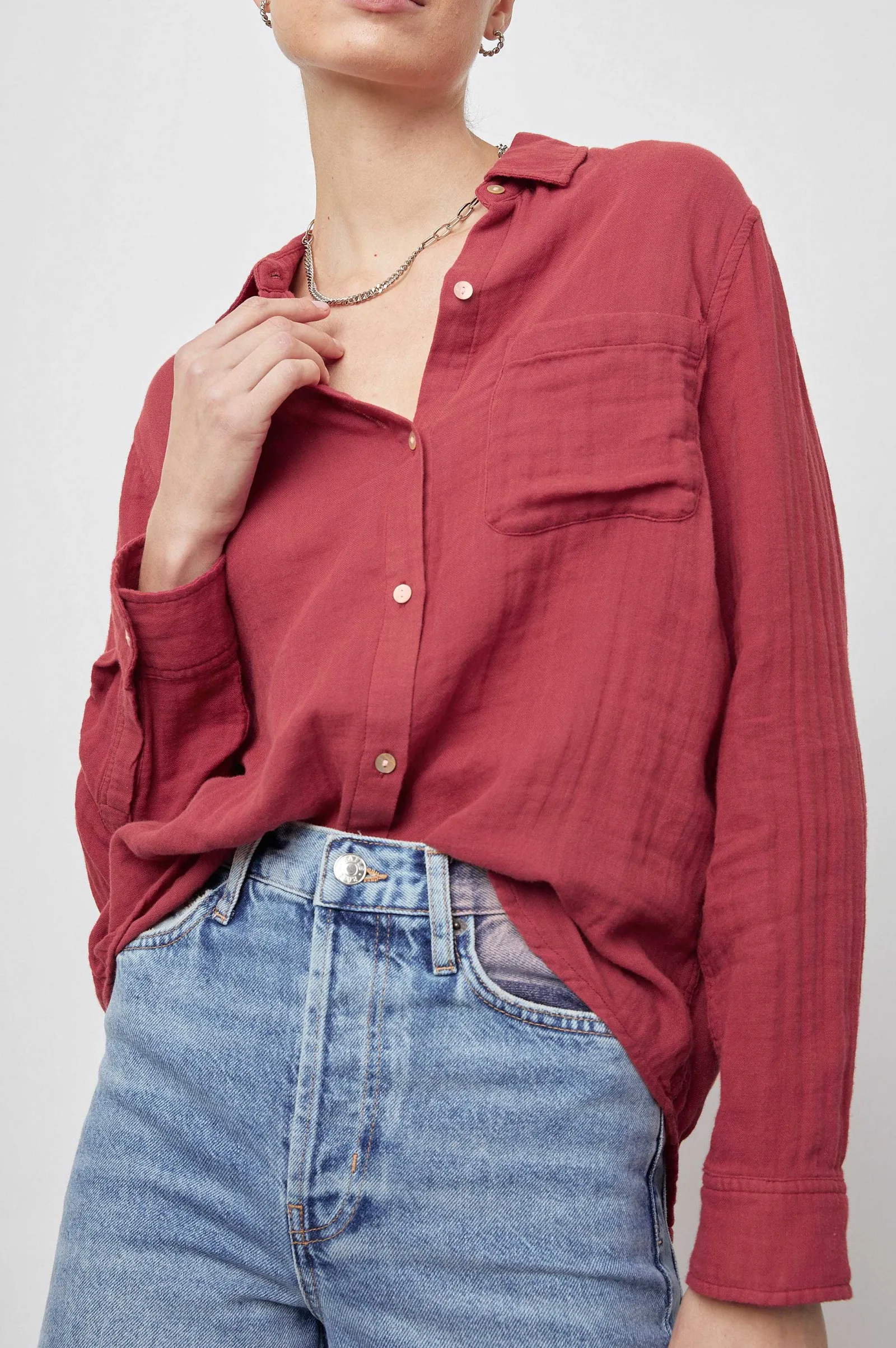 Vrouwen Rails Ellis Overhemd - Cranberry